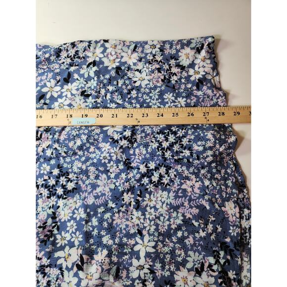I.N. Studio Blue Floral Midi Skirt - Picture 5 of 6